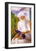 Young Girl at a Window-Mary Cassatt-Framed Giclee Print