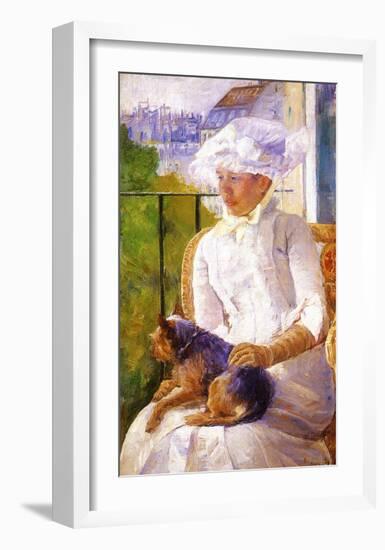 Young Girl at a Window-Mary Cassatt-Framed Giclee Print