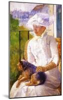 Young Girl at a Window-Mary Cassatt-Mounted Giclee Print