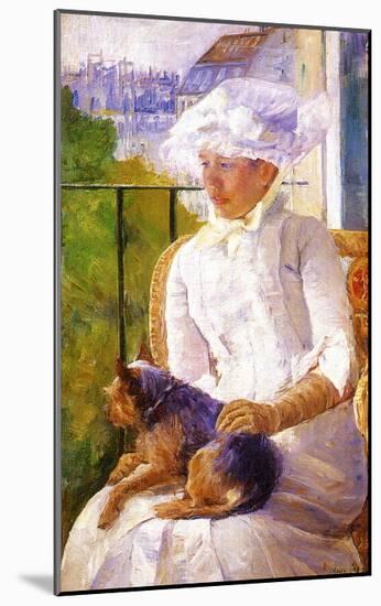 Young Girl at a Window-Mary Cassatt-Mounted Giclee Print