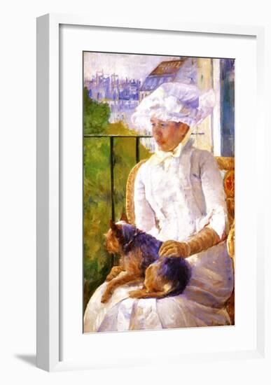 Young Girl at a Window-Mary Cassatt-Framed Giclee Print