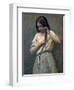 Young Girl at Her Toilet-Jean-Baptiste-Camille Corot-Framed Giclee Print