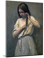 Young Girl at Her Toilet-Jean-Baptiste-Camille Corot-Mounted Giclee Print