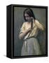 Young Girl at Her Toilet-Jean-Baptiste-Camille Corot-Framed Stretched Canvas