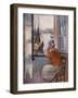 Young Girl at the Window Opposite the Island of Yeu-Henri Lebasque-Framed Giclee Print