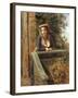 Young Girl at Window or Young Woman on Balcony-Daniele Ranzoni-Framed Giclee Print