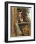 Young Girl at Window or Young Woman on Balcony-Daniele Ranzoni-Framed Giclee Print