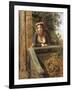 Young Girl at Window or Young Woman on Balcony-Daniele Ranzoni-Framed Giclee Print