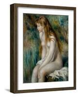 Young Girl Bathing, 1892-Pierre-Auguste Renoir-Framed Giclee Print