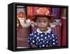 Young Girl Beside a Road-Side Stall Near Antananarivo, Capital of Madagascar-Nigel Pavitt-Framed Stretched Canvas