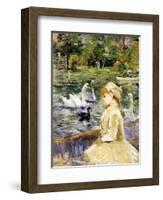 Young Girl Boating, 1884-Morisot-Framed Giclee Print