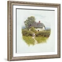 Young Girl by the Cottage Gate-Helen Allingham-Framed Giclee Print