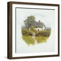 Young Girl by the Cottage Gate-Helen Allingham-Framed Giclee Print