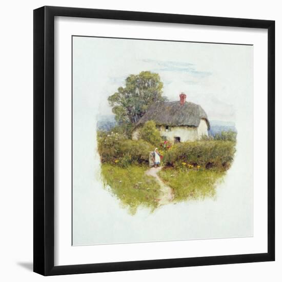 Young Girl by the Cottage Gate-Helen Allingham-Framed Giclee Print