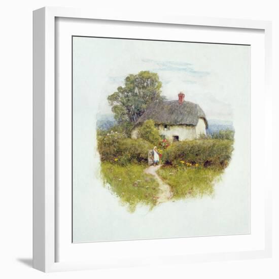 Young Girl by the Cottage Gate-Helen Allingham-Framed Giclee Print