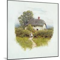 Young Girl by the Cottage Gate-Helen Allingham-Mounted Premium Giclee Print