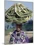 Young Girl Carries Coils of Green 'Rope' to Market Balanced on Her Head-Nigel Pavitt-Mounted Photographic Print