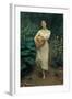 Young Girl Carrying a Pumpkin-Fausto Zonaro-Framed Giclee Print