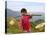 Young Girl Carrying Shoulder Pole with Straw Hats, China-Keren Su-Stretched Canvas