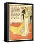 Young Girl Costumed In A Gorgeous Gown-Walter Crane-Framed Stretched Canvas