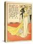 Young Girl Costumed In A Gorgeous Gown-Walter Crane-Stretched Canvas