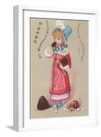 Young Girl Eating Chocolate-null-Framed Art Print