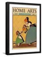 Young Girl Gives Her Baby Sister a Doll-null-Framed Art Print
