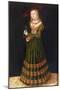 Young Girl Holding Flowers, 1526-Lucas Cranach the Elder-Mounted Giclee Print