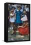 Young Girl in a Bonnet and a Red Dress Feeding an Organ Grinder's Monkey, Iowa State Fair, 1955-John Dominis-Framed Stretched Canvas