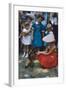 Young Girl in a Bonnet and a Red Dress Feeding an Organ Grinder's Monkey, Iowa State Fair, 1955-John Dominis-Framed Photographic Print