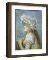 Young Girl in a Lace Hat-Pierre-Auguste Renoir-Framed Giclee Print