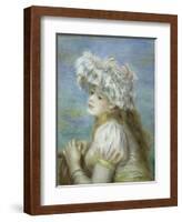 Young Girl in a Lace Hat-Pierre-Auguste Renoir-Framed Giclee Print