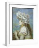 Young Girl in a Lace Hat-Pierre-Auguste Renoir-Framed Giclee Print