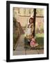 Young Girl in a New York Garden, 1871-John George Brown-Framed Giclee Print