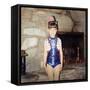 Young Girl in a Patriotic Dance Outfit Poses, Ca. 1967-null-Framed Stretched Canvas