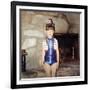 Young Girl in a Patriotic Dance Outfit Poses, Ca. 1967-null-Framed Photographic Print