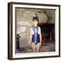 Young Girl in a Patriotic Dance Outfit Poses, Ca. 1967-null-Framed Photographic Print