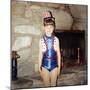Young Girl in a Patriotic Dance Outfit Poses, Ca. 1967-null-Mounted Photographic Print