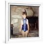 Young Girl in a Patriotic Dance Outfit Poses, Ca. 1967-null-Framed Photographic Print