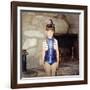 Young Girl in a Patriotic Dance Outfit Poses, Ca. 1967-null-Framed Photographic Print