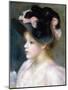 Young Girl in a Pink-And-Black Hat-Pierre-Auguste Renoir-Mounted Giclee Print
