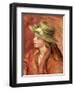 Young Girl in a Straw Hat, c.1908-Pierre-Auguste Renoir-Framed Giclee Print