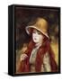 Young Girl in a Straw Hat-Pierre-Auguste Renoir-Framed Stretched Canvas