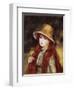 Young Girl in a Straw Hat-Pierre-Auguste Renoir-Framed Premium Giclee Print