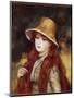 Young Girl in a Straw Hat-Pierre-Auguste Renoir-Mounted Premium Giclee Print