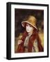 Young Girl in a Straw Hat-Pierre-Auguste Renoir-Framed Giclee Print