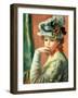 Young Girl in a White Hat-Pierre-Auguste Renoir-Framed Giclee Print