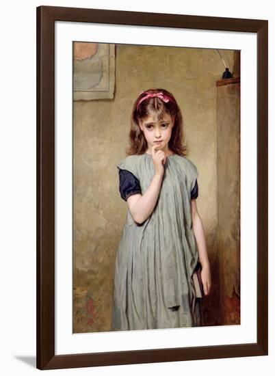 Young Girl in the Classroom, 1876-Charles Sillem Lidderdale-Framed Giclee Print