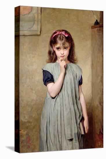 Young Girl in the Classroom, 1876-Charles Sillem Lidderdale-Stretched Canvas