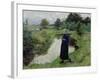 Young Girl in the Fields-Evariste Carpentier-Framed Giclee Print